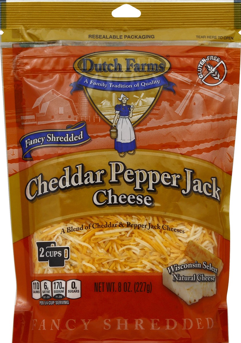 slide 1 of 1, Dutch Farms Shred Cheddar/Pepper Jack Blend, 1 ct