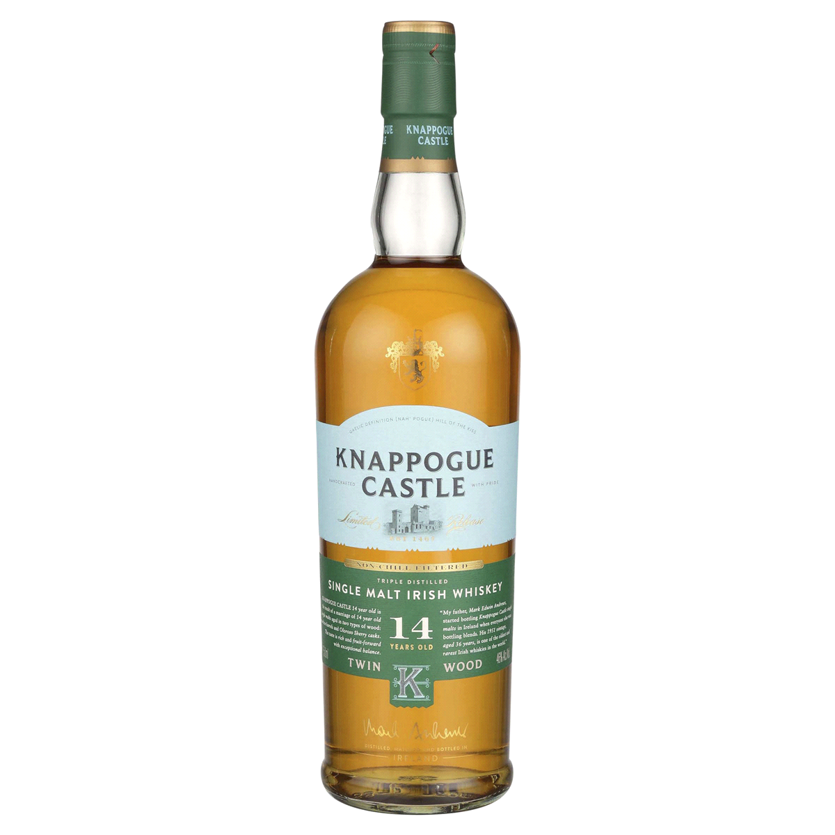 slide 1 of 5, OTHER-ALCOHOLIC BEVERAGES Knappogue Castle 14 Year Twin Wood Single Malt Irish Whiskey, 750 ml