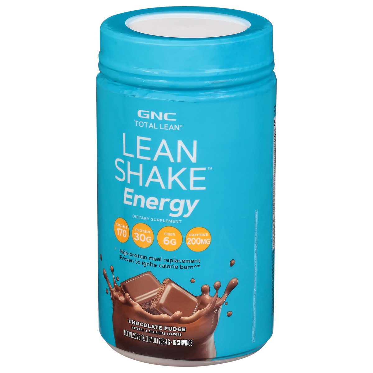 slide 11 of 13, GNC Total Lean Energy Chocolate Fudge Lean Shake 26.75 oz, 26.75 oz