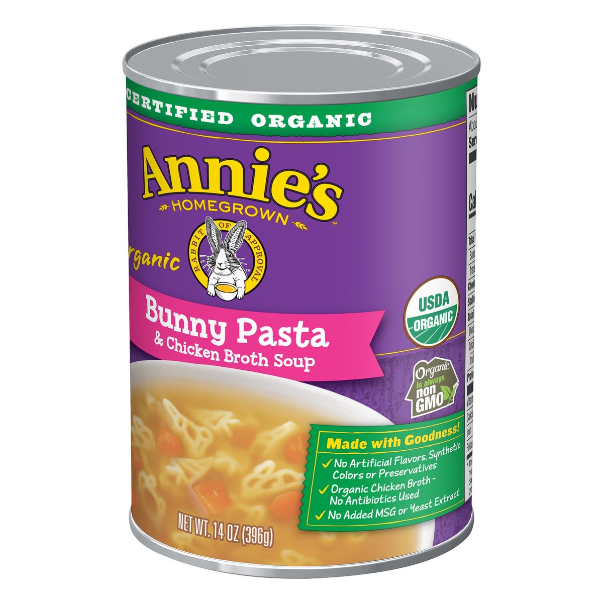 slide 8 of 9, Annie's Organic Bunny Pasta and Chicken Broth Soup, 14 oz, 14 oz
