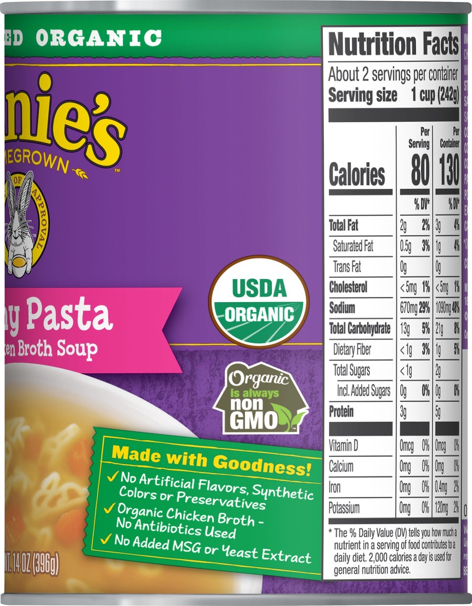 slide 9 of 9, Annie's Organic Bunny Pasta and Chicken Broth Soup, 14 oz, 14 oz