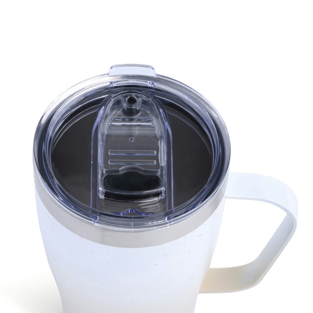 slide 3 of 4, Manna Cozy Stainless Steel Coffee Mug - Grey Ombre Splatter, 18 oz