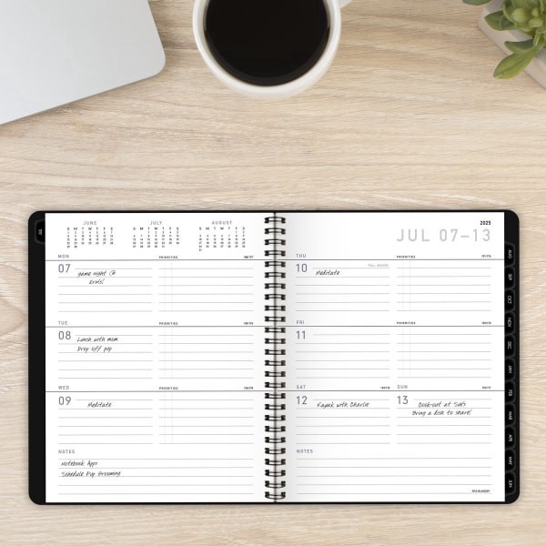slide 4 of 10, AT-A-GLANCE® Contemporary Lite Academic 2025-2026 Weekly Monthly Planner, Black, Medium, 7"" x 8 3/4"", 1 ct