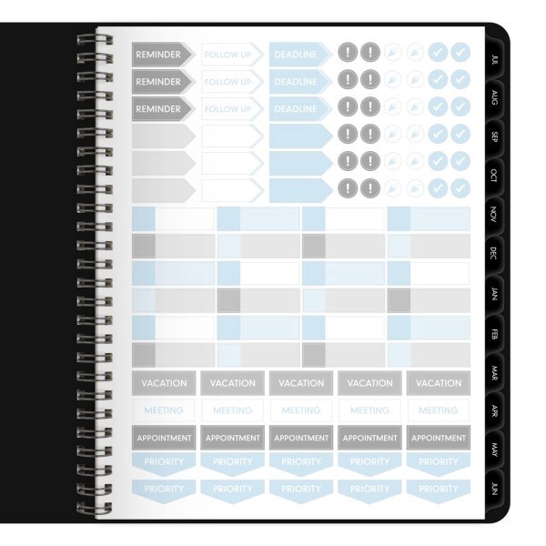slide 7 of 10, AT-A-GLANCE® Contemporary Lite Academic 2025-2026 Weekly Monthly Planner, Black, Medium, 7"" x 8 3/4"", 1 ct