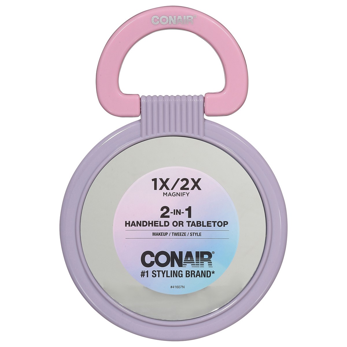 slide 1 of 3, Conair 2 in 1 Handheld or Tabletop Magnify Mirror 1 ea, 1 ct