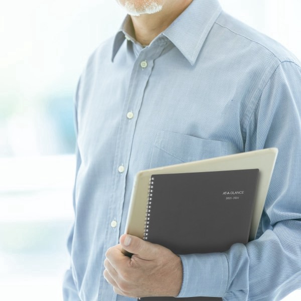 slide 10 of 10, AT-A-GLANCE® DayMinder® Academic 2025-2026 Weekly Monthly Appointment Book Planner, Charcoal, Large, 8 1/2"" x 11"", 1 ct