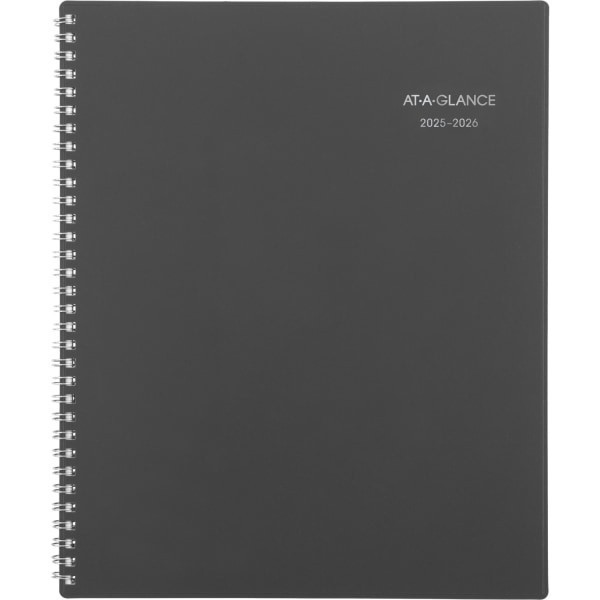 slide 7 of 10, AT-A-GLANCE® DayMinder® Academic 2025-2026 Weekly Monthly Appointment Book Planner, Charcoal, Large, 8 1/2"" x 11"", 1 ct