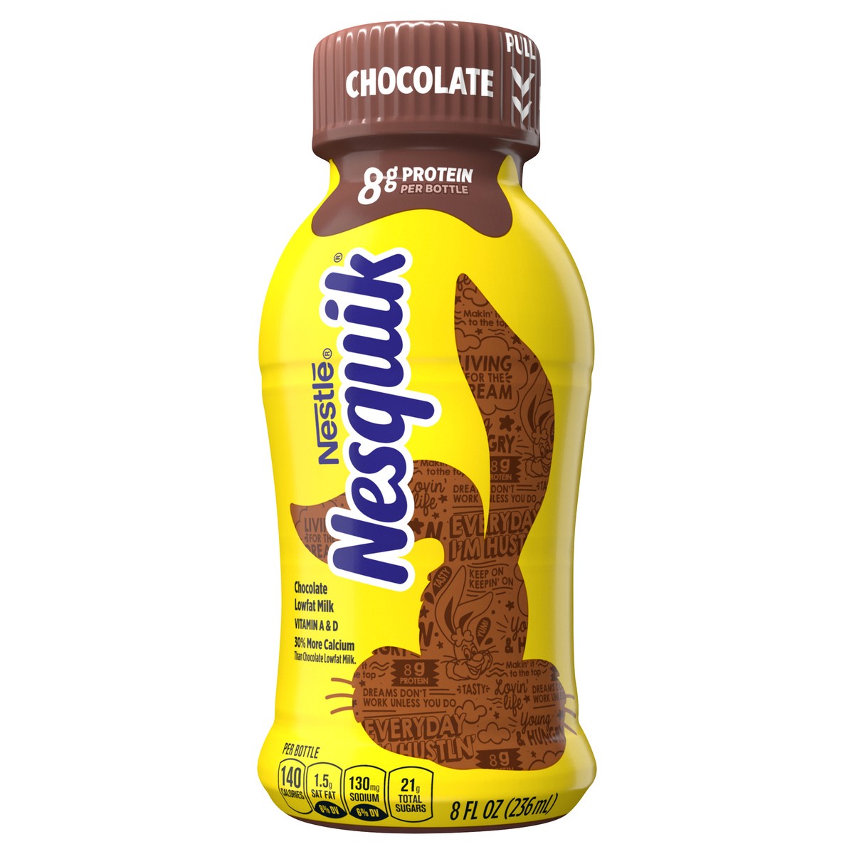 slide 1 of 7, Nesquik Chocolate Lowfat Milk, Ready to Drink, 8 fl oz