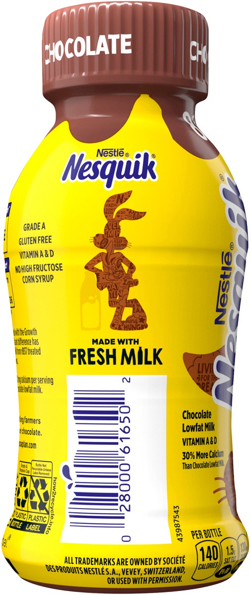 slide 6 of 7, Nesquik Chocolate Lowfat Milk, Ready to Drink, 8 fl oz