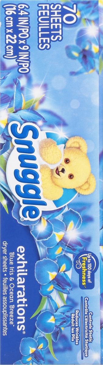 slide 4 of 10, Snuggle Exhilarations Blue Iris & Ocean Breeze Dryer Sheets 70 ea, 70 ct