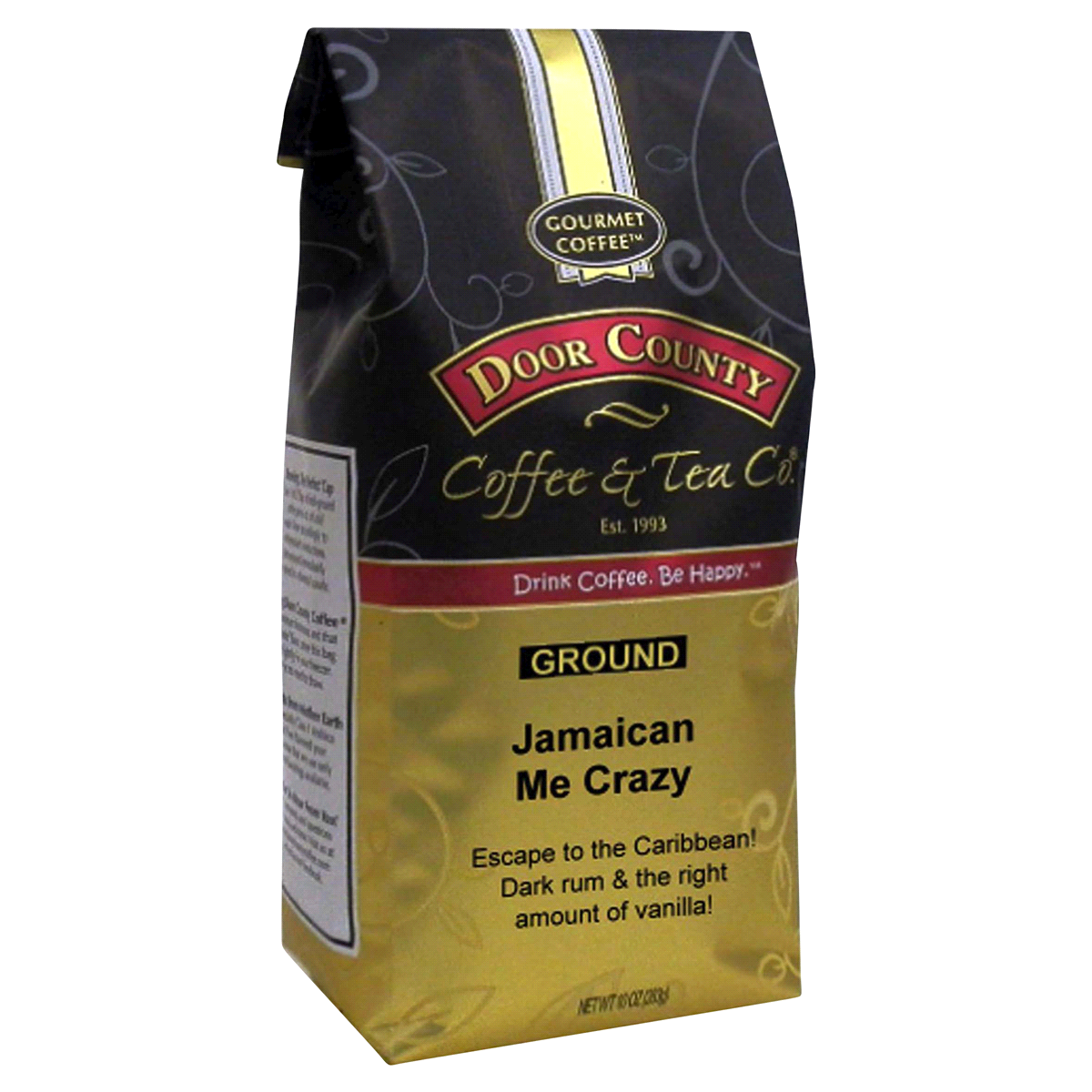 slide 1 of 1, Door County Coffee & Tea Co. Jamaican Me Crazy Flavored Specialty Ground Coffee, 10 oz