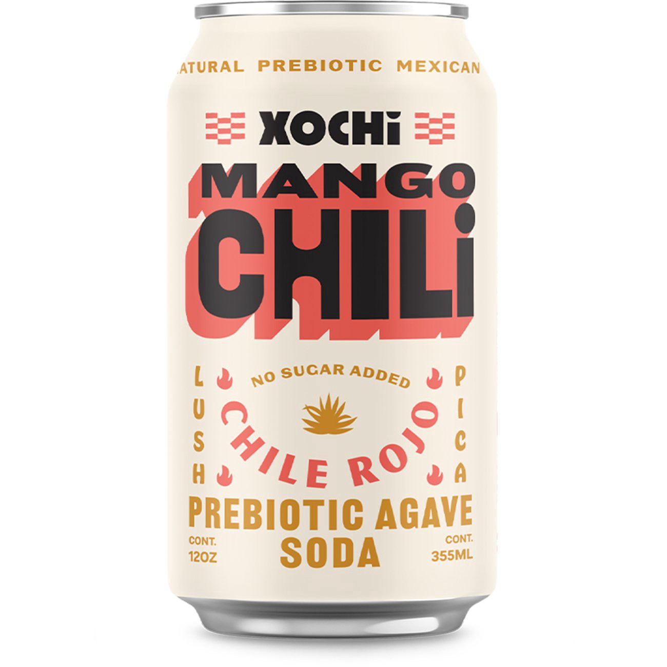 slide 1 of 1, XOCHi Prebiotic Agave Soda - Mango Chili, 12 oz