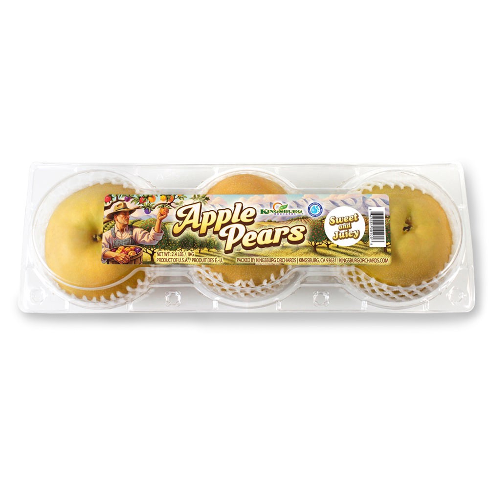 slide 1 of 1, Apple Pear Clamshell, 3 Each, 3 ct