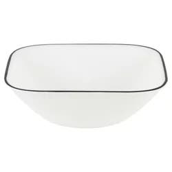 Corelle Square Simple Lines 22-Ounce Bowl - White/Black