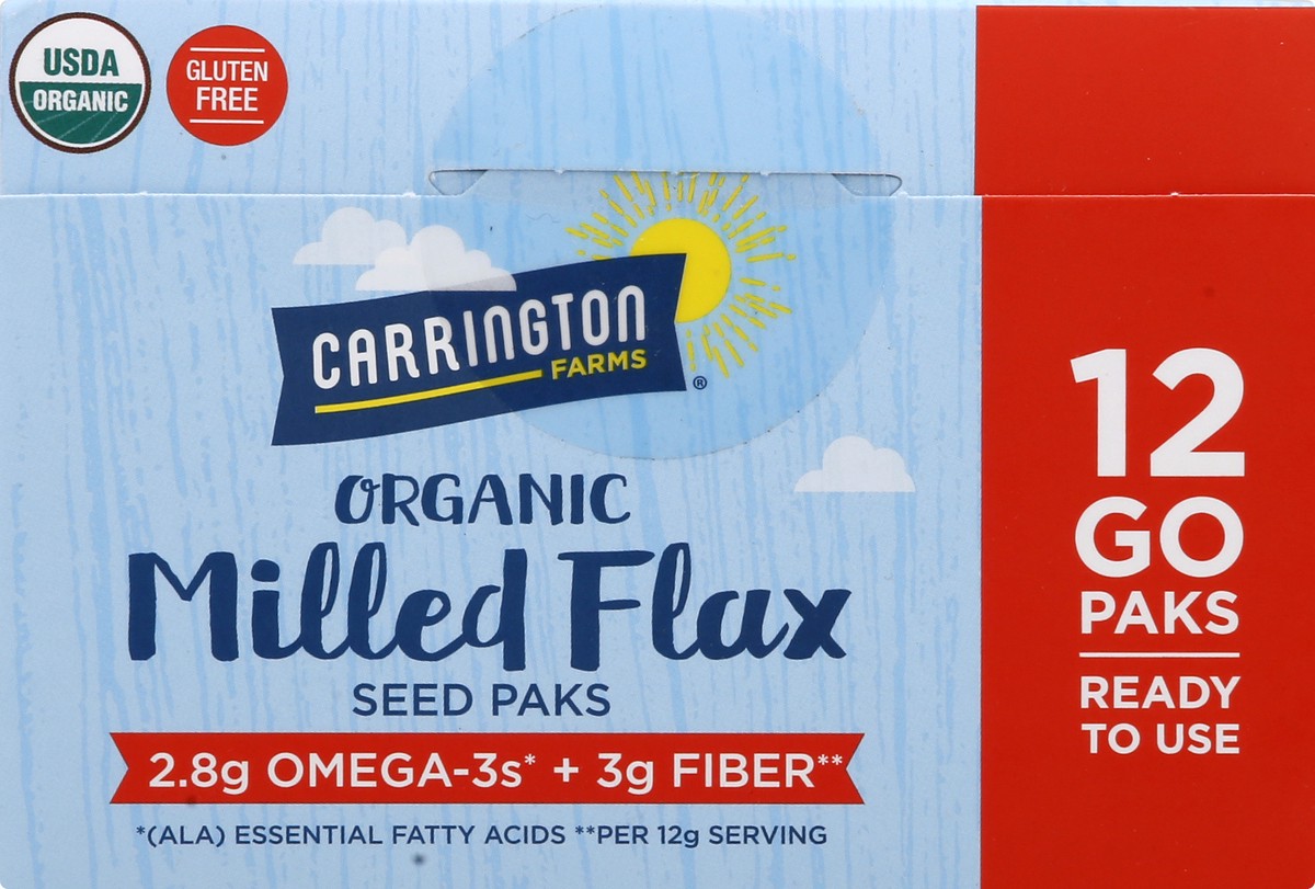 slide 5 of 12, Carrington Farms Organic Flax Paks Milled Flax Seeds, 5.08 oz