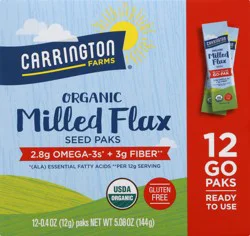 Carrington Farms Organic Flax Paks Milled Flax Seeds