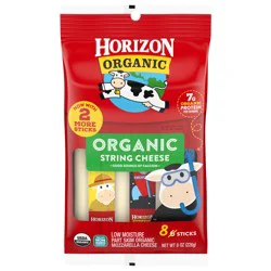 Horizon Organic Mozzarella String Cheese Sticks, 8 oz Pack, 8 Sticks