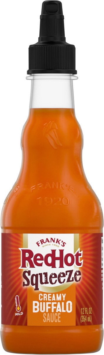 slide 3 of 12, Frank's RedHot Creamy Buffalo Squeeze Hot Sauce, 12 fl oz, 12 fl oz