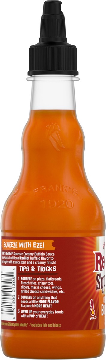 slide 4 of 12, Frank's RedHot Creamy Buffalo Squeeze Hot Sauce, 12 fl oz, 12 fl oz