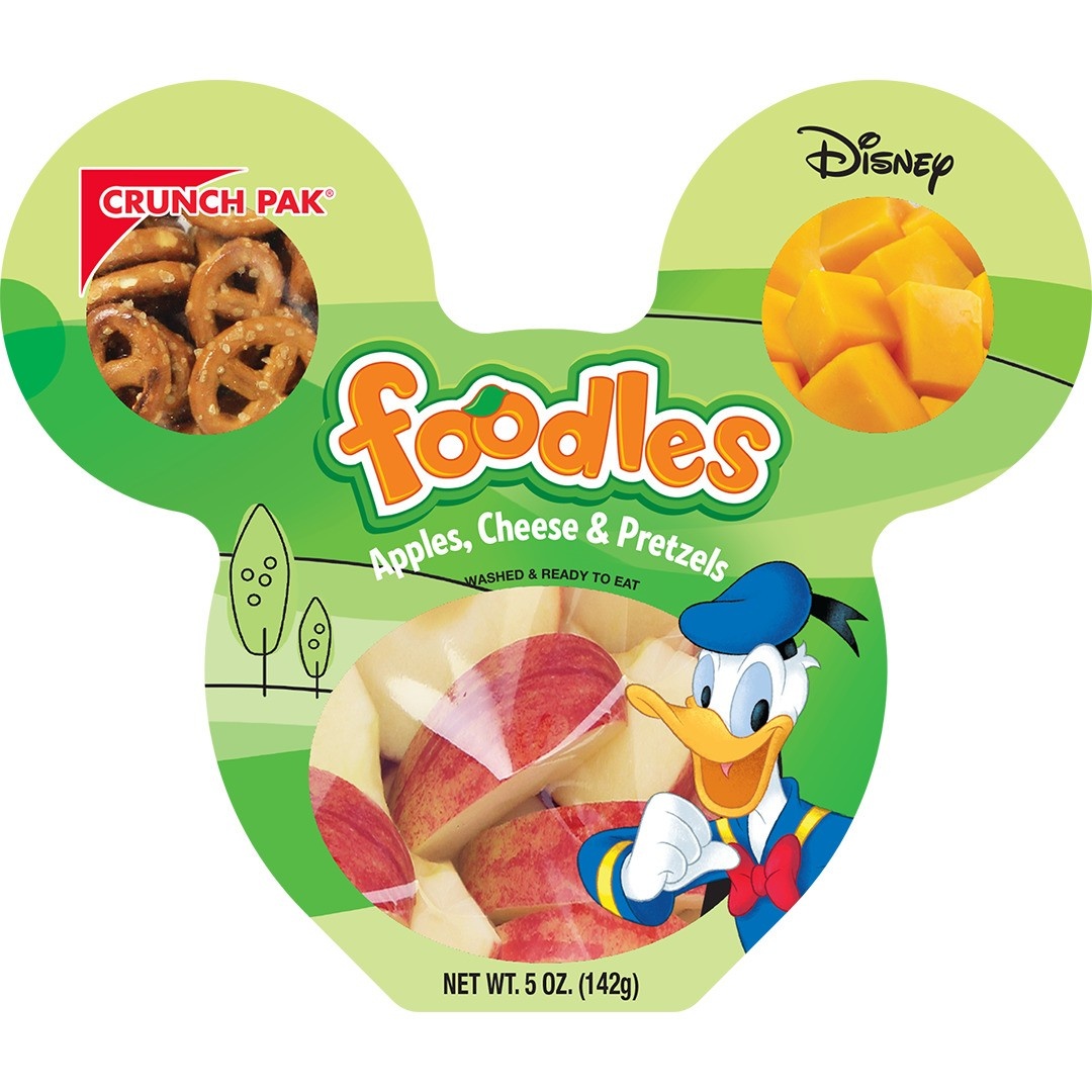 slide 1 of 1, Disney Foodles Apple Cheese Pretzels, 5 oz