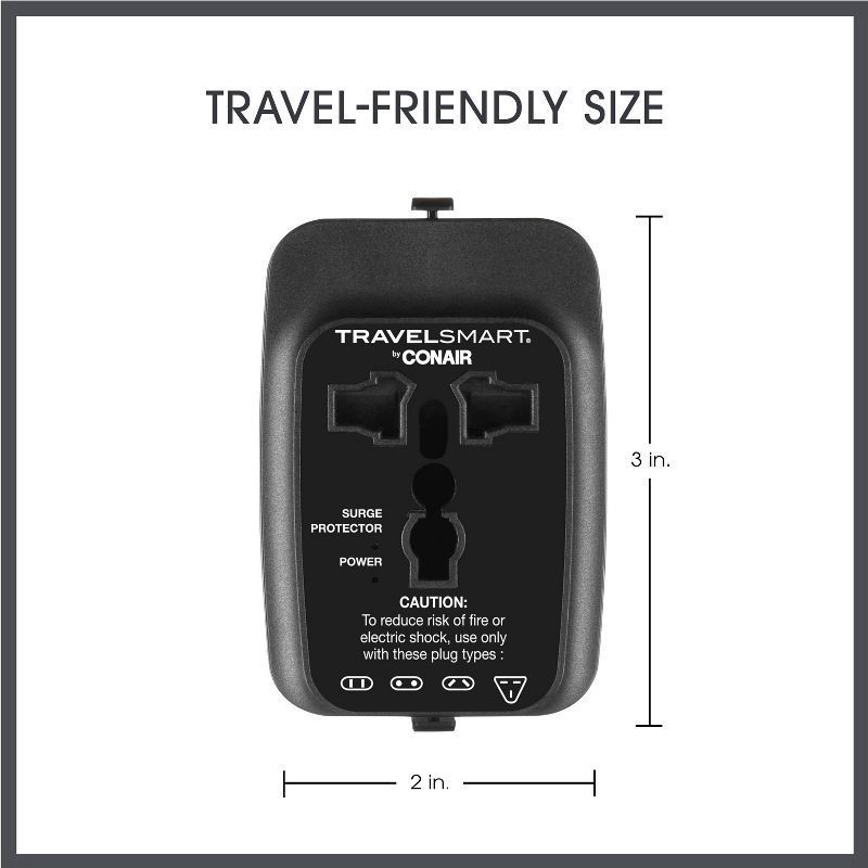 slide 5 of 11, Travel Smart All-in-One Adapter with USB A & C Ports, 1 ct