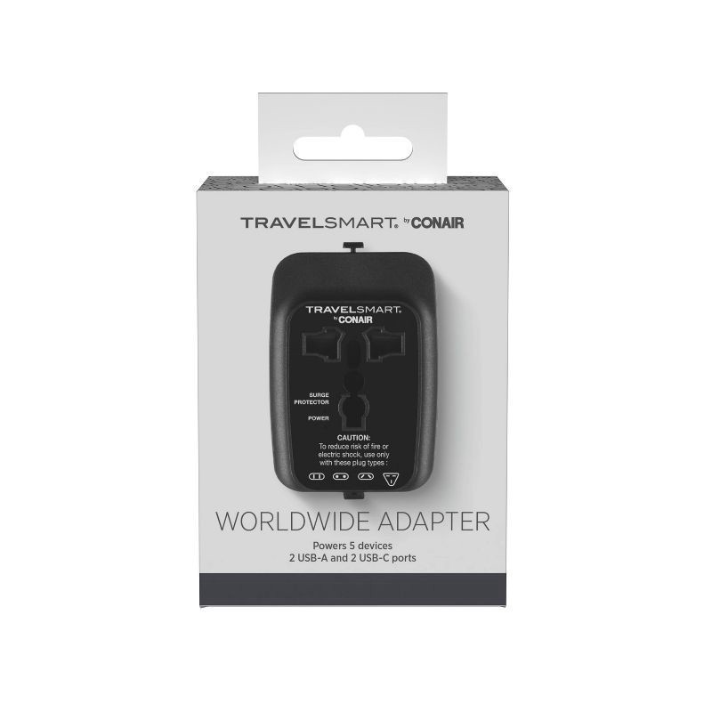 slide 6 of 11, Travel Smart All-in-One Adapter with USB A & C Ports, 1 ct
