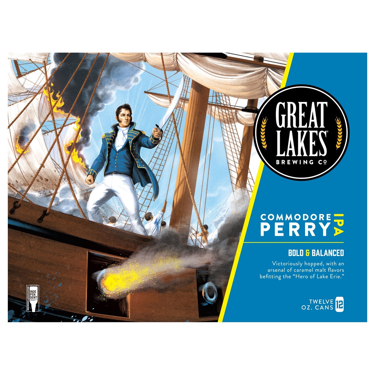 slide 1 of 8, Great Lakes Brewing Co. Great Lakes Commodore Perry IPA 12 pack, 12oz fl oz cans, 7.7% ABV, 12 ct; 12 oz