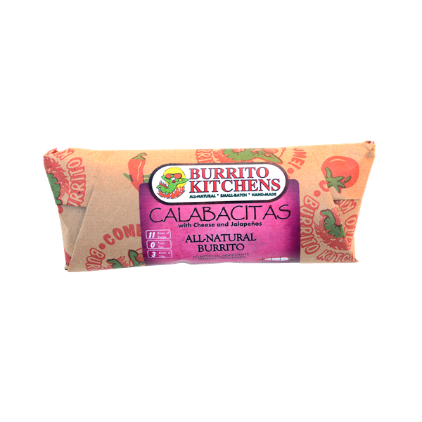 slide 1 of 1, Burrito Kitchens Calabacitas Vegetarian Burrito, 1 oz