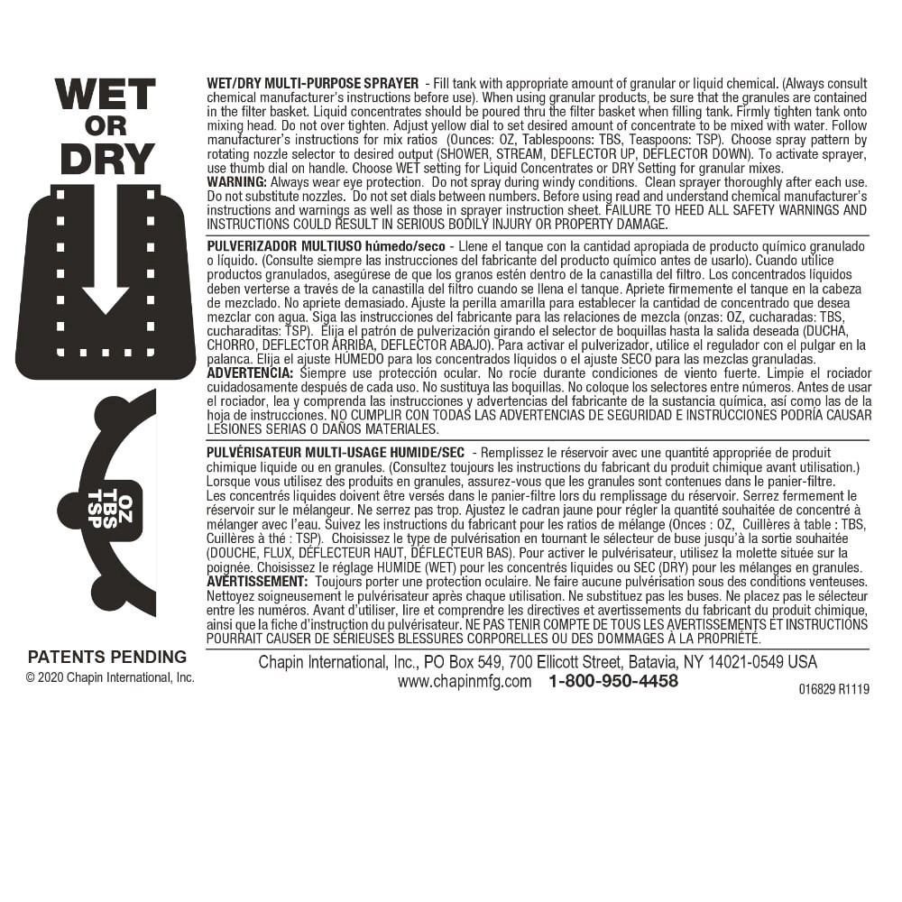 slide 4 of 6, Chapin Wet/Dry Hose-End Lawn & Garden Sprayer, 32 oz