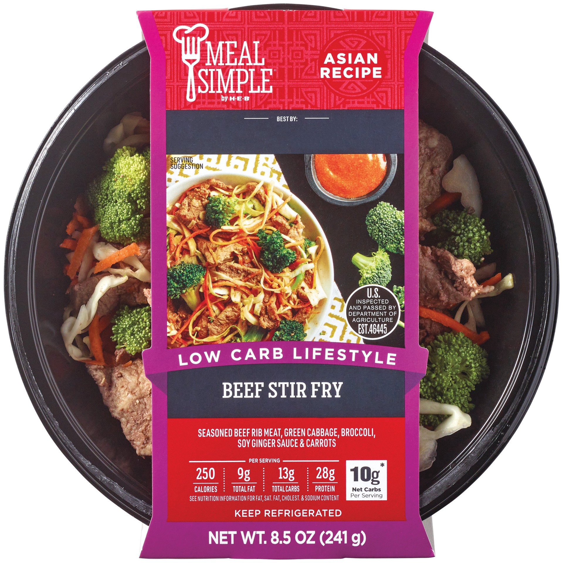 slide 1 of 1, H-E-B Meal Simple Beef Stir Fry, 8.5 oz