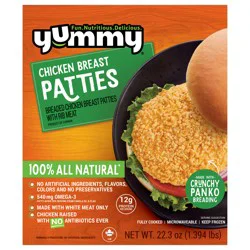 Yummy All Natural Chicken Breast Patties, 22.3 oz