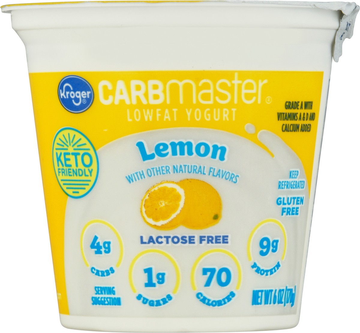 slide 2 of 11, Kroger Carbmaster Lemon Cultured Dairy Blend, 6 oz