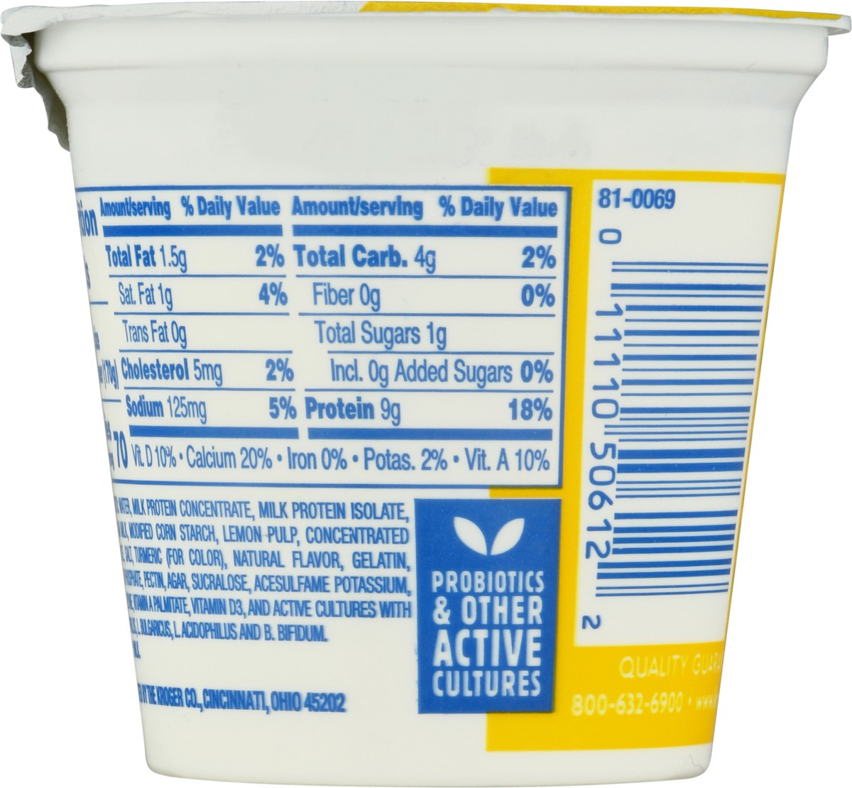 slide 8 of 11, Kroger Carbmaster Lemon Cultured Dairy Blend, 6 oz
