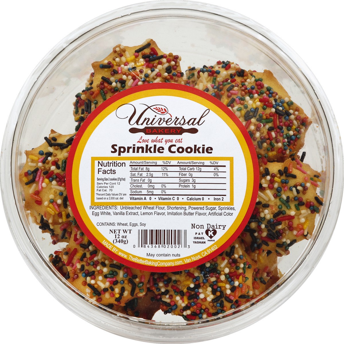 slide 3 of 3, Universal Bakery Cookie, Sprinkle, 12 oz