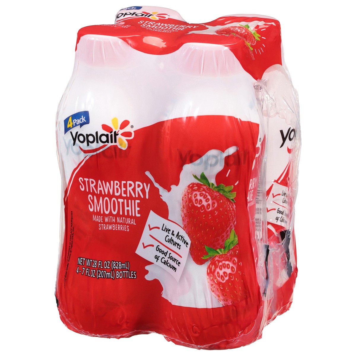 slide 4 of 13, Yoplait Strawberry Smoothie 4 - 7 fl oz Bottles, 4 ct