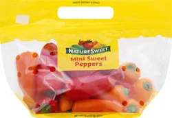 NatureSweet Peppers Bell Peppers Mini Assorted Mix Pack With Red Yellow And Orange - 16 Oz