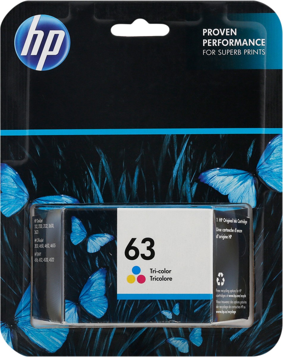 slide 5 of 11, HP Tri-Color 63 Ink Cartridge 1 ea, 1 ct