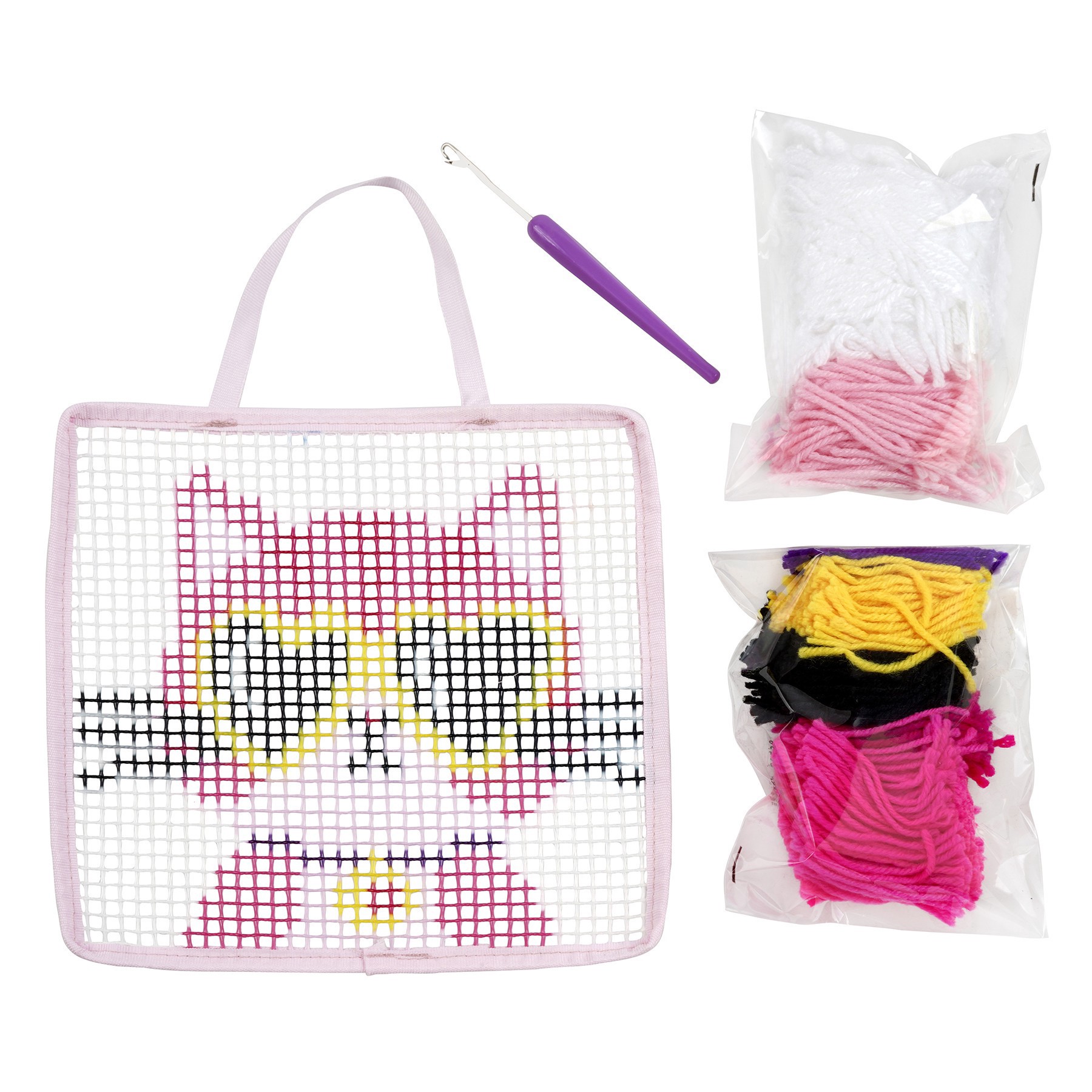 slide 3 of 3, Cat Latch Hook Kit By Creatology, 9.5 in x 9.5 in x 2 in