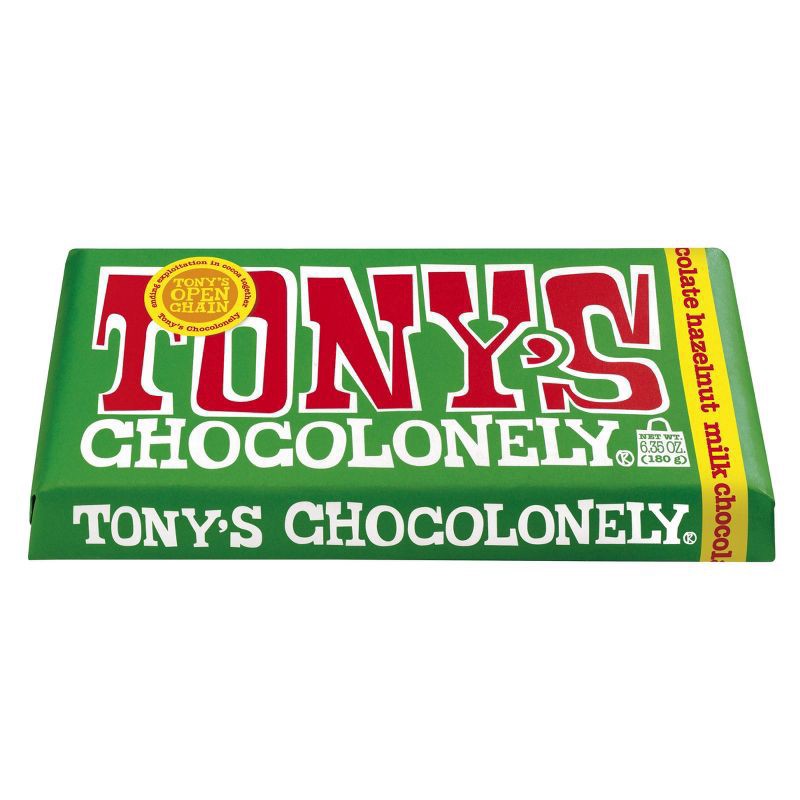 slide 3 of 6, Tony's Chocolonely Hazelnut Milk Chocolate 6.35 oz, 6.35 oz