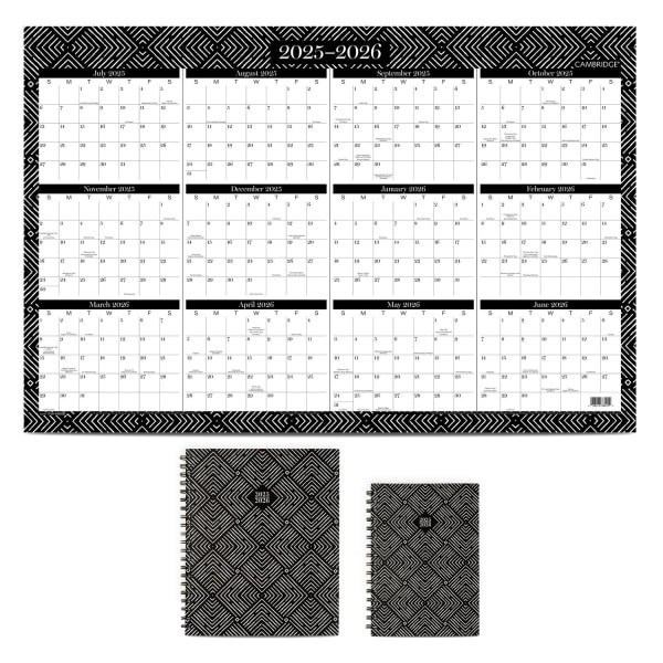 slide 9 of 9, Cambridge® Dakota 2025-2026 Erasable Wall Calendar, Reversible Academic Year/Regular Year, Extra Large, 24"" x 36"", 1 ct