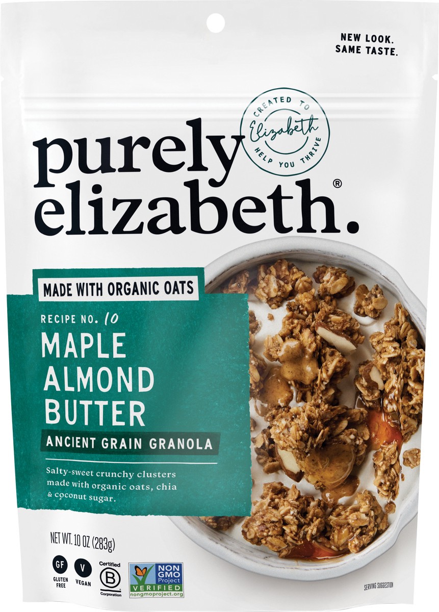 slide 3 of 9, Purely Elizabeth Maple Almond Butter Ancient Grain Granola 10 oz, 10 oz