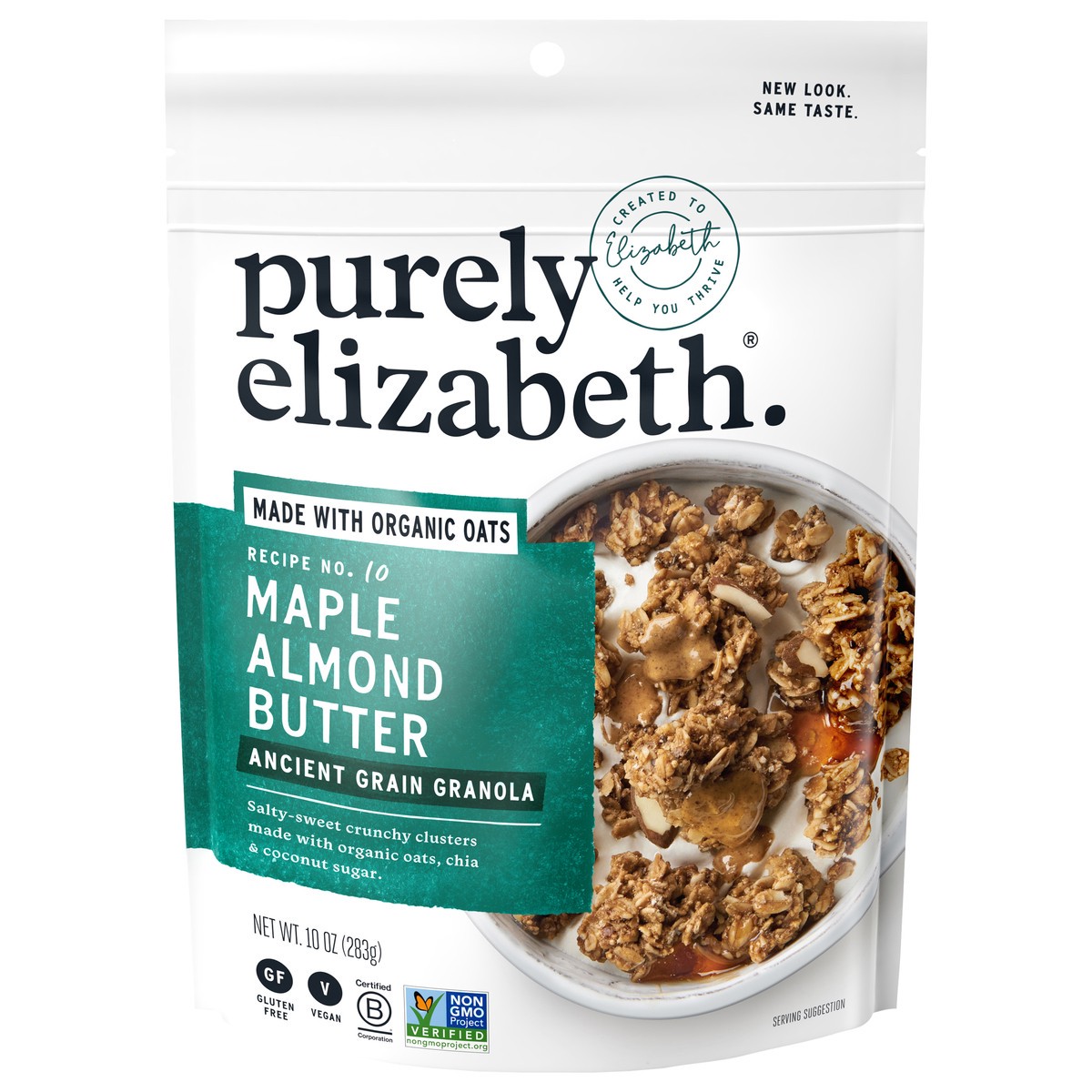 slide 1 of 9, Purely Elizabeth Maple Almond Butter Ancient Grain Granola 10 oz, 10 oz