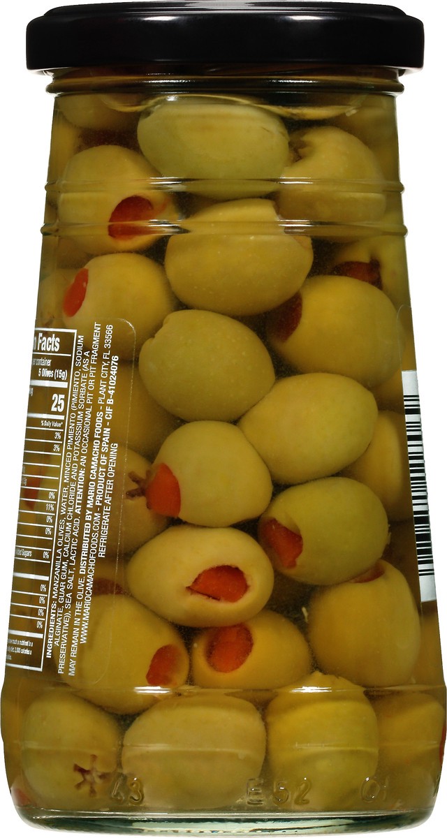 slide 7 of 8, Mario Stuffed Green Spanish Manzanilla Olives, 5.75 oz