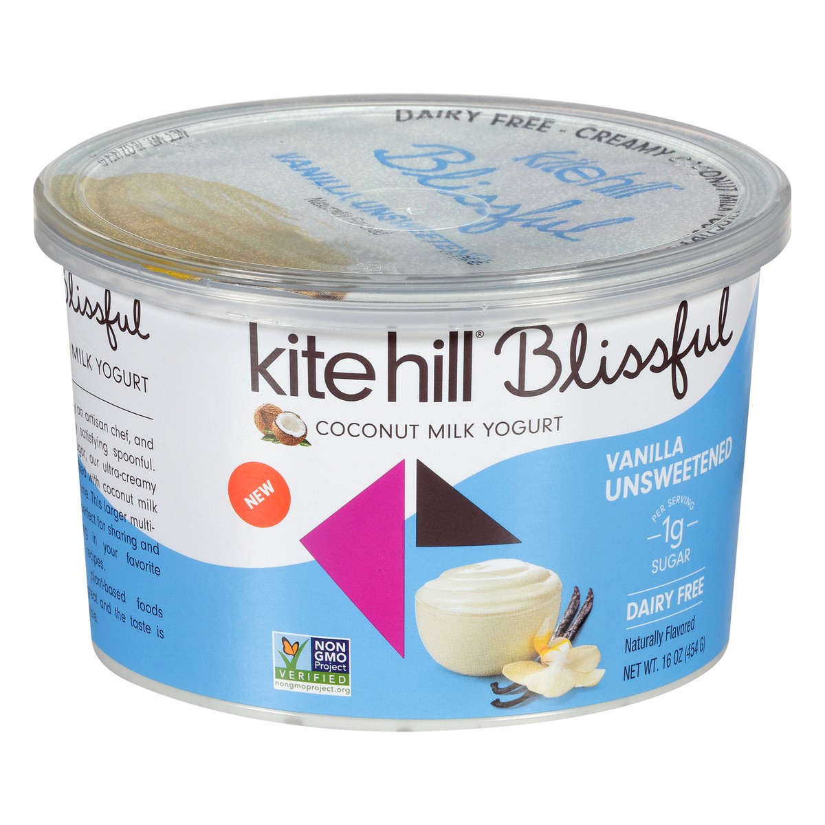 slide 6 of 12, Kite Hill Blissful Dairy Free Unsweetened Vanilla Coconut Milk Yogurt 16 oz, 16 oz