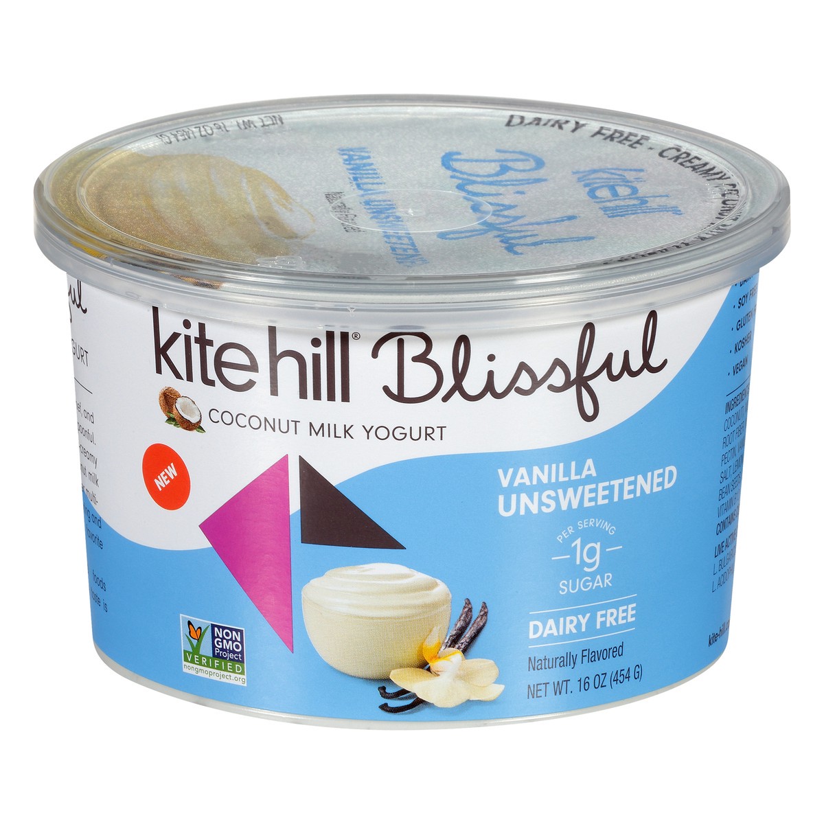 slide 1 of 12, Kite Hill Blissful Dairy Free Unsweetened Vanilla Coconut Milk Yogurt 16 oz, 16 oz