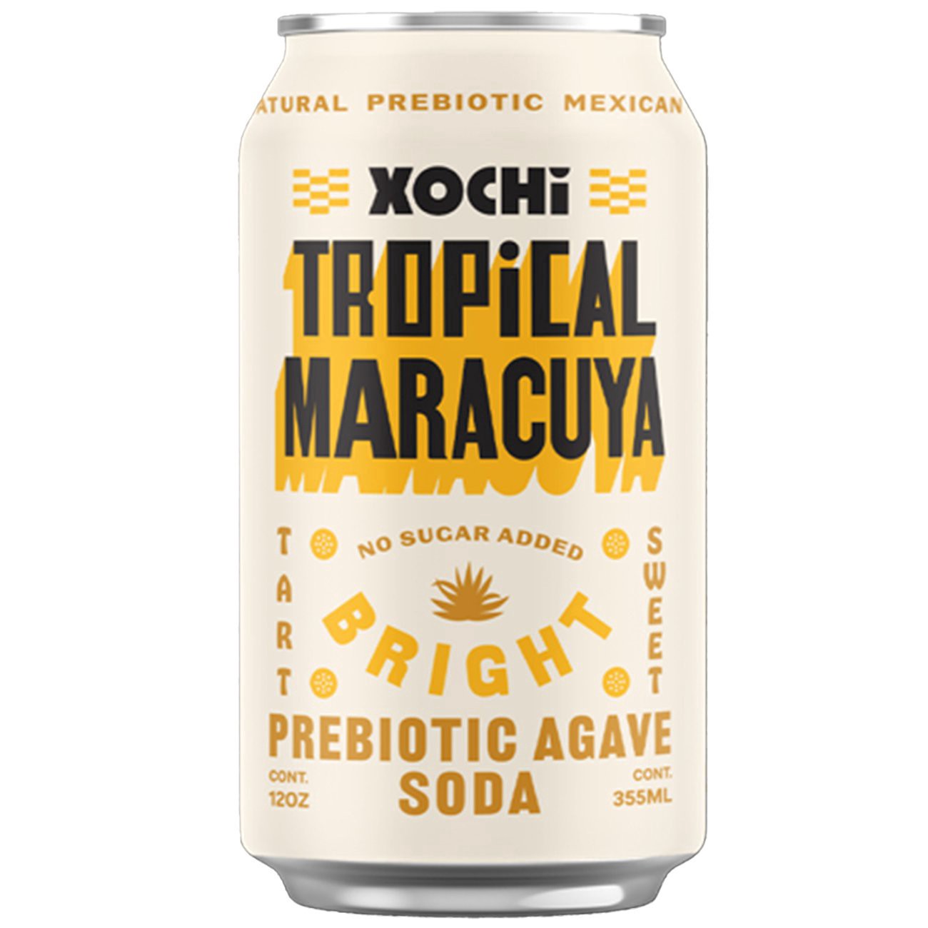 slide 1 of 1, XOCHi Prebiotic Agave Soda - Tropical Maracuya, 12 oz