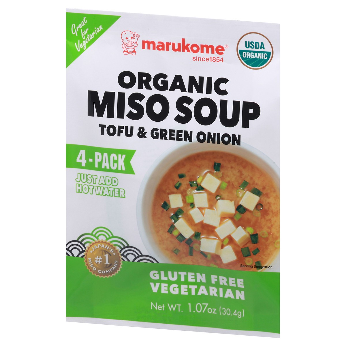 slide 3 of 9, Marukome Organic Tofu & Green Onion Miso Soup 4 ea, 4 ct