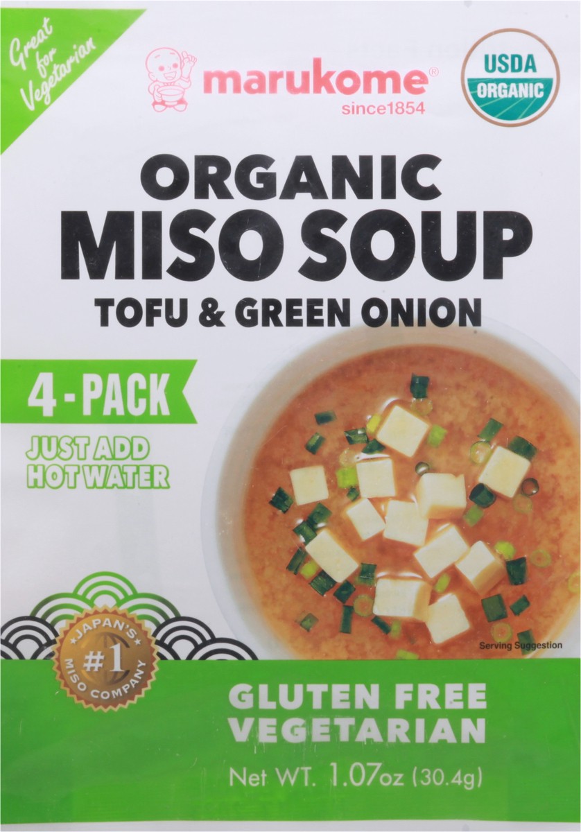 slide 6 of 9, Marukome Organic Tofu & Green Onion Miso Soup 4 ea, 4 ct