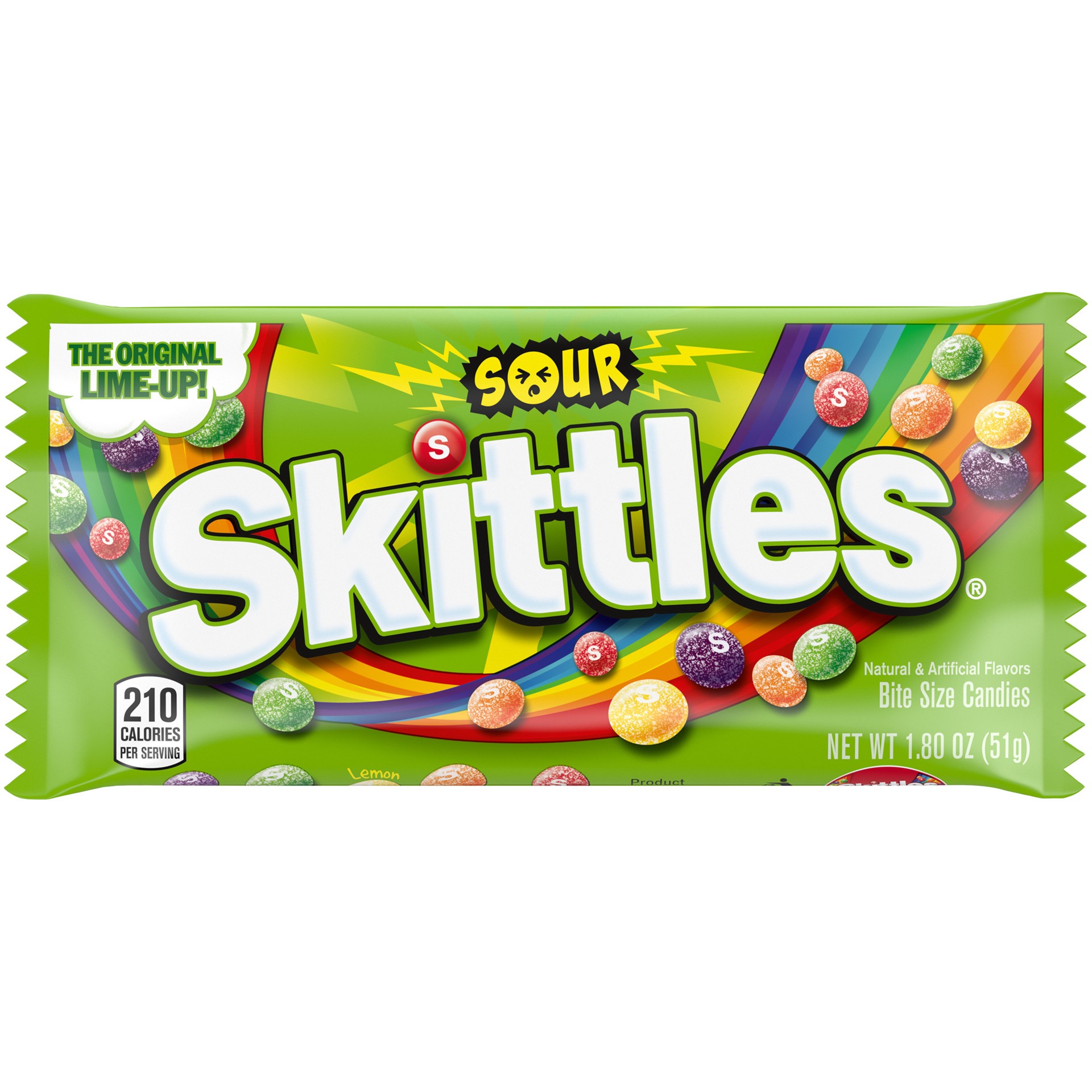 slide 1 of 8, SKITTLES Sour Candy, Full Size, 1.8 oz Bag, 1.8 oz