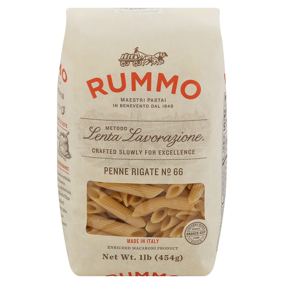 slide 1 of 9, Rummo Rigate Pasta Penne, 1 lb